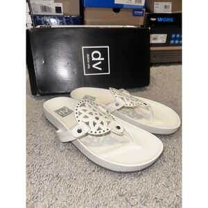 DV By Dolce Vita Women's Pilar Sandal White Slip On‎ Size 6.5